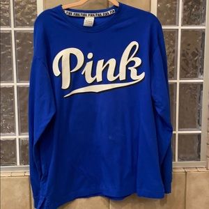 Long sleeve Blue PINK VS tee